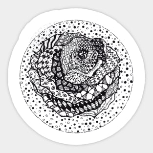 Rose Zentangle Sticker